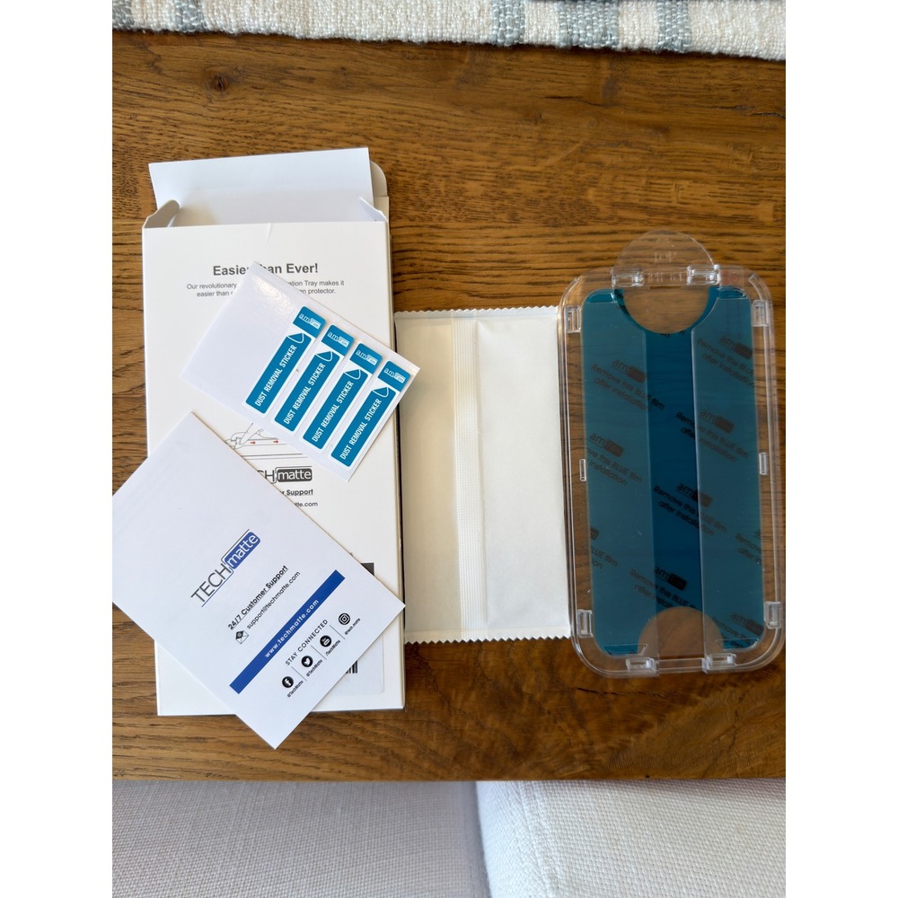 TechMatte amFilm‎ Screen Protector Kit with Easy Installation Tray and Tools NEW